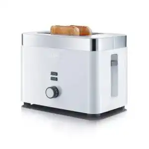 GRAEF TOASTER TO61 2-SCHEIBEN-TOASTER IN WEISS MIT BROTSCHEIBENZENTRIERUNG