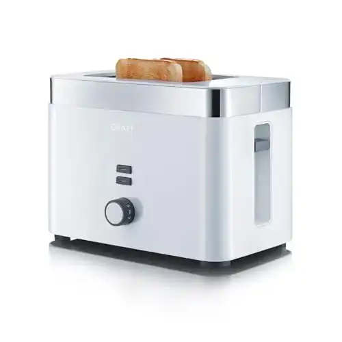 GRAEF TOASTER TO61 2-SCHEIBEN-TOASTER IN WEISS MIT BROTSCHEIBENZENTRIERUNG