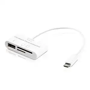 SD-Kartenleser für iPhone Kwmobile 3in1 Micro-USB OTG Adapter