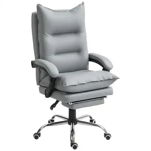 Vinsetto Bürostuhl Ergonomischer Schreibtischstuhl mit Armlehne und Fußstütze
