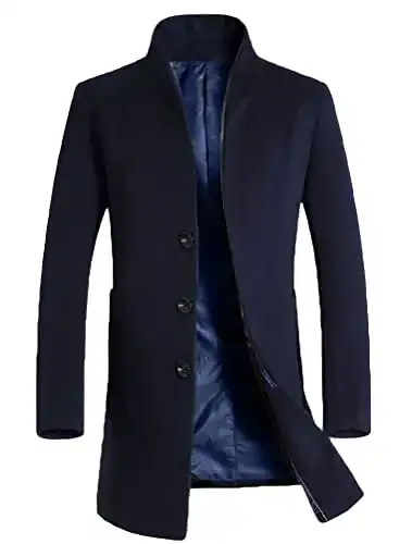 Herren Wollmantel FTCayanz Business Mantel für Winter