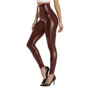 Leder-Leggings für Damen aus Kunstleder mit Thermo-Funktion