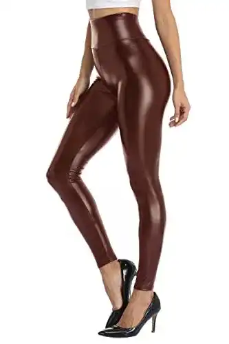 Leder-Leggings für Damen aus Kunstleder mit Thermo-Funktion