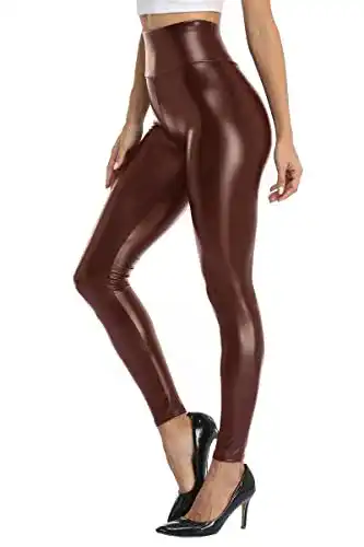 Leder-Leggings für Damen aus Kunstleder mit Thermo-Funktion