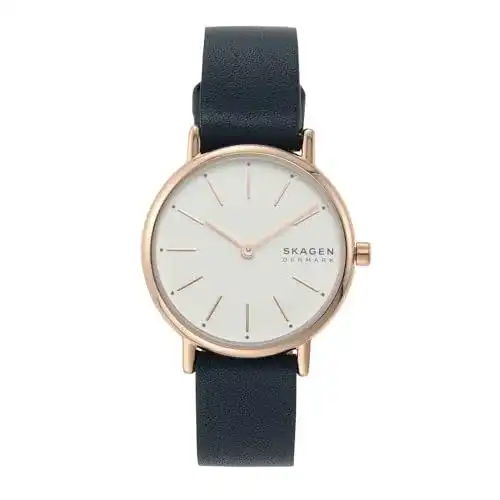 Skagen Signatur Uhr für Damen mit Quarzwerk und Edelstahl- oder Lederarmband