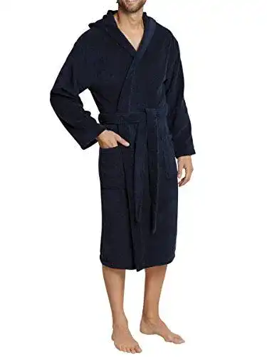 Bademantel für Herren von Schiesser in Größe 50 (M), Blau