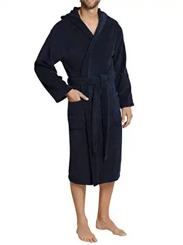 Bademantel für Herren von Schiesser in Größe 50 (M), Blau