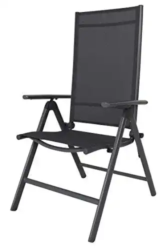 Klappstuhl Chicreat 8-fach verstellbar aus Aluminium in Grau