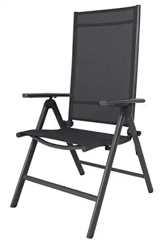Klappstuhl Chicreat 8-fach verstellbar aus Aluminium in Grau