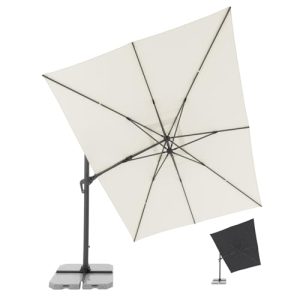 Doppler Sonnenschirm Pendelschirm Jack 400×300 cm Natur für Terrasse