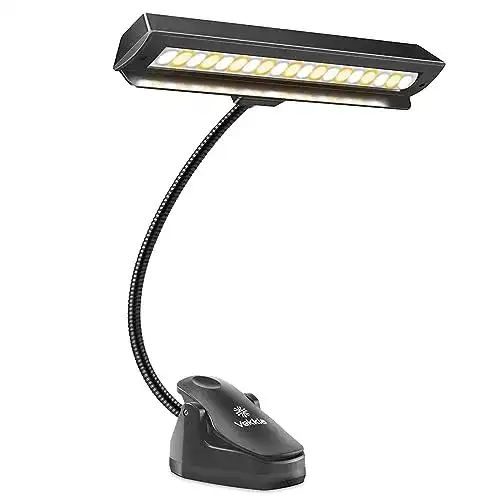 Klavierlampe Vekkia mit Notenständerlicht für Musiker