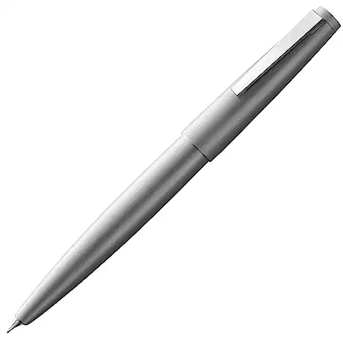 Lamy 2000 Füller in Silber Füllfederhalter mit edlem Edelstahl-Gehäuse