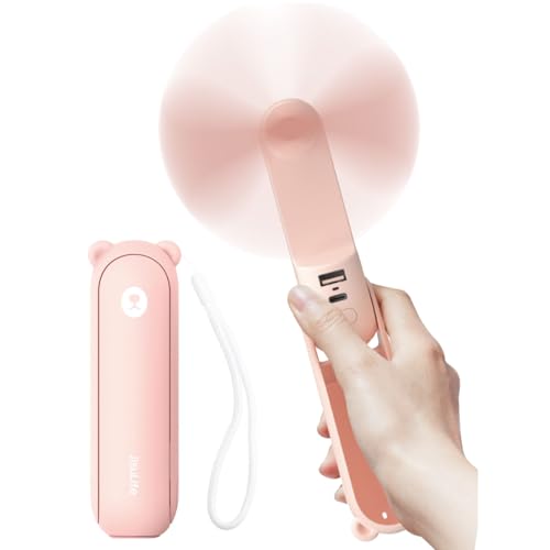 Jisulife Mini Handventilator 3 in 1 mit 4500 mAh Akku und Powerbank
