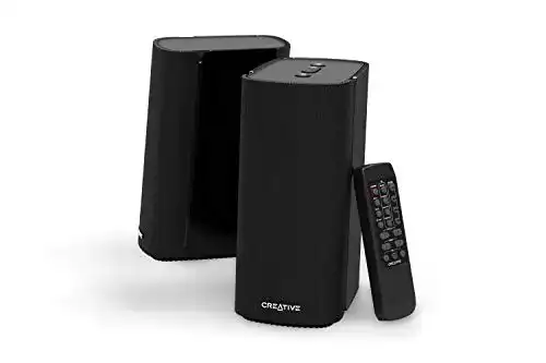 Creative T100 Kompakte 2.0 Hi-Fi Desktop Lautsprecher mit Bluetooth 5.0