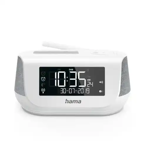 DAB-Radiowecker von Hama mit Stereo-Digitalradio und USB-Ladefunktion