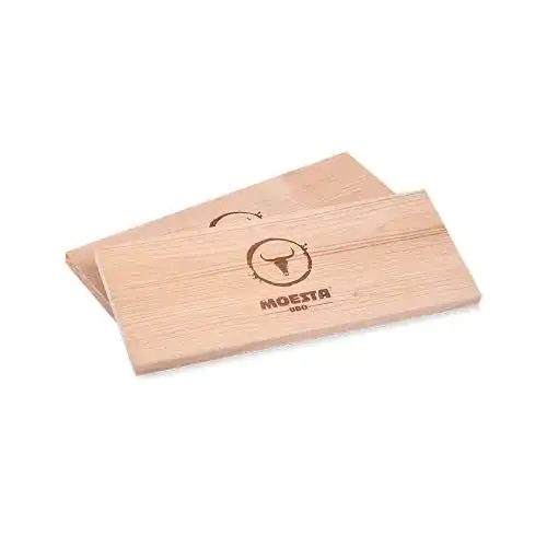 Räucherbrett Moesta BBQ 10682 Holzplanke XXL 2er Set aus Erlenholz
