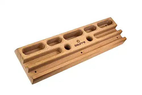 Hangboard eGUrre Kletterbrett Fingerboard mit Basati Klettergriffen