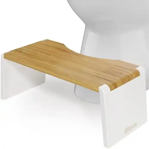 Toilettenhocker Squatty Potty Stockholm aus Bambus, faltbar und höhenverstellbar