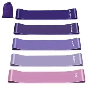 Fokky Fitnessbänder Set mit 5 Widerstandsstufen aus Naturlatex