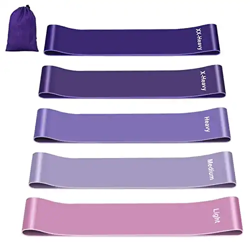 Fokky Fitnessbänder Set mit 5 Widerstandsstufen aus Naturlatex