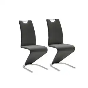 Schwingstuhl Robas Lund Esszimmerstühle 2er Set in Schwarz