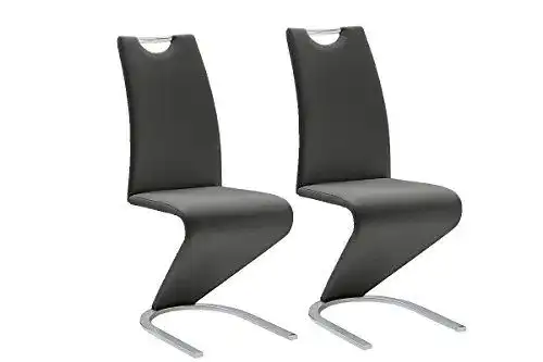 Schwingstuhl Robas Lund Esszimmerstühle 2er Set in Schwarz