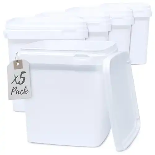 Eimer mit Deckel von LG Luxury & Grace, 5 Liter Polypropylen, stapelbar