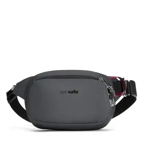 Diebstahlsichere Bauchtasche Pacsafe Vibe 100 Hip Pack Slate