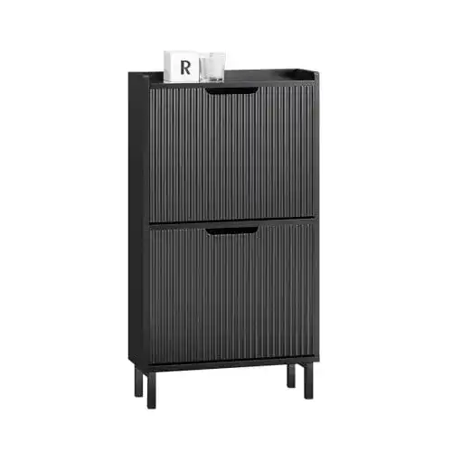 Schuhschrank Sobuy schmal mit 2 Klappen für Flur und Diele