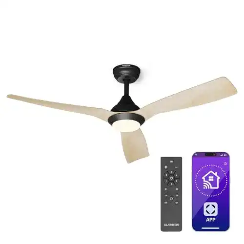 Klarstein Fiji Flow Deckenventilator mit Beleuchtung und Fernbedienung