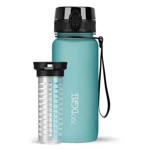 BPA-freie Trinkflasche 720°DGREE 650ml mit Früchtebehälter