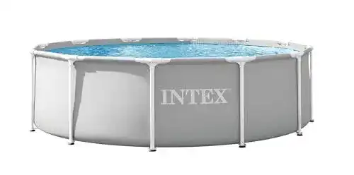 Gartenpool Intex Schwimmbecken 366 x 99 cm in Grau