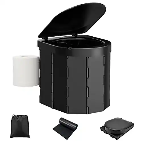 Campingtoilette Wadeo Tragbare für Erwachsene mit 27 Litern Volumen