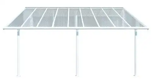 Terrassenüberdachung aus Aluminium von Palram Canopia in Weiß