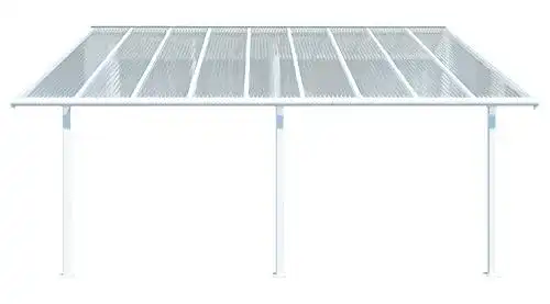 Terrassenüberdachung aus Aluminium von Palram Canopia in Weiß