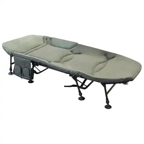 Karpfenliege MK-Angelsport XXL Vlies Angelliege Bed Chair 8-Bein
