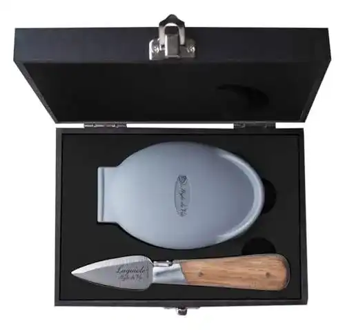 Austernmesser Laguiole Style de Vie Luxury Line mit Eichenholzgriff