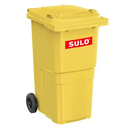 Gelbe Mülltonne Sulo 240 Liter fahrbar für Abfallentsorgung
