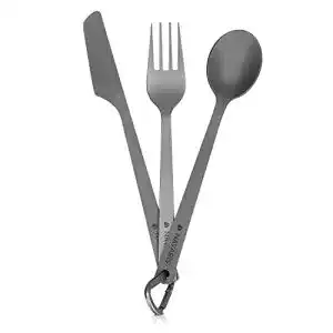 Titan Besteckset von Navaris – 3-teiliges Campingbesteck für Outdoor