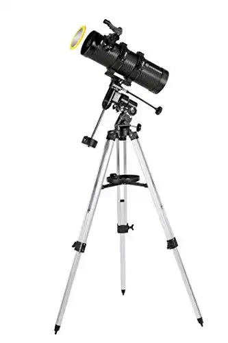 Bresser Spiegelteleskop Pluto EQ 114/500 mit Stativ und Zubehör