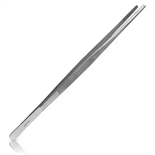 Kochpinzette May, 30 cm lang, aus Edelstahl für Küche und Grill