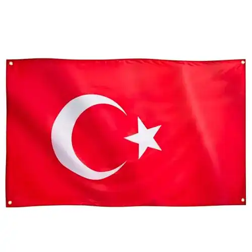 Türkei Flagge 91×152 cm mit 4 Ösen für Innen und Außen