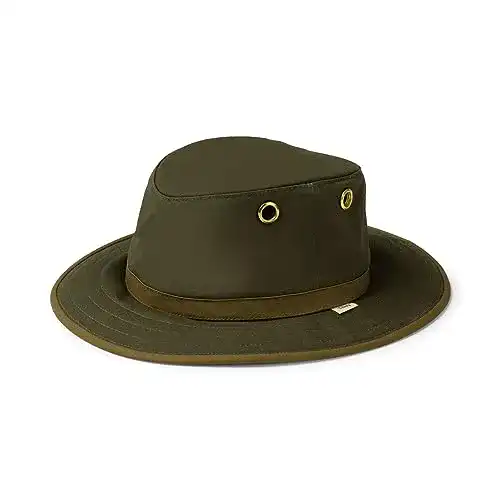 Tilley Unisex TWC7 Outback Hut in Grün mit hellbraunem Rand