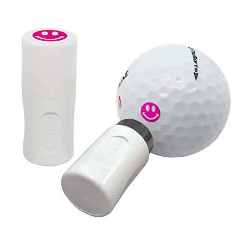 Golfballstempel Asbri Golf Pink Happy Face für individuelle Ballmarkierung