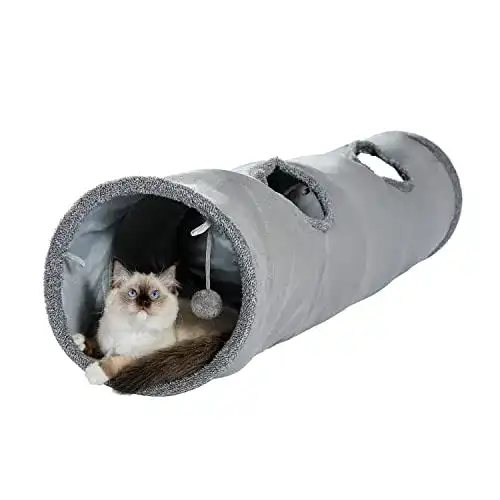 Katzentunnel Ohana faltbar mit Ball für Katzen