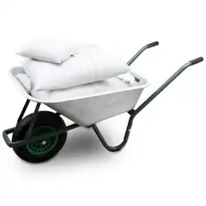Bituxx Schubkarre 100L mit verzinkter Wanne und Luftreifen