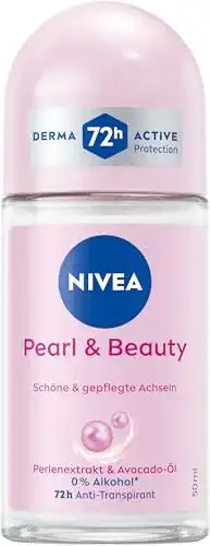 Nivea Pearl & Beauty Deo Roll-On für Frauen, Antitranspirant 50 ml