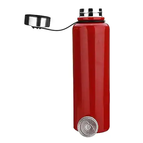 Edelstahl-Trinkflasche 1,5 Liter Verus Metall Wasserflasche