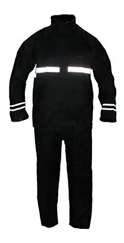 Motorrad-Regenkombi von Protectwear 2-teiliger Regenanzug in Schwarz
