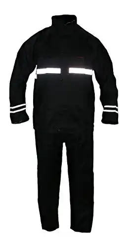 Motorrad-Regenkombi von Protectwear 2-teiliger Regenanzug in Schwarz